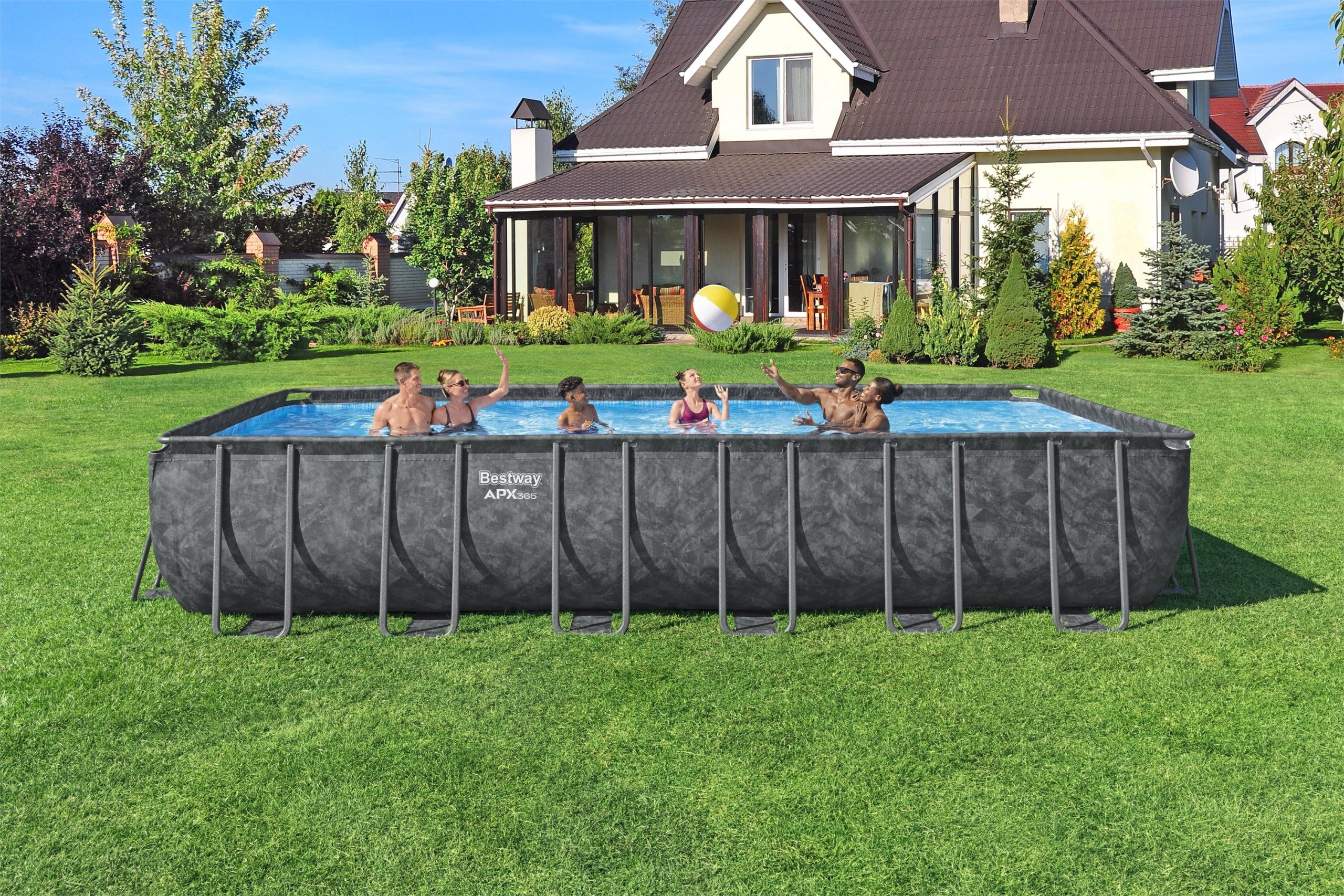 Bestway APX 365 24' x 12' x 52 Rectangle Above Ground Pool Set - Image 2