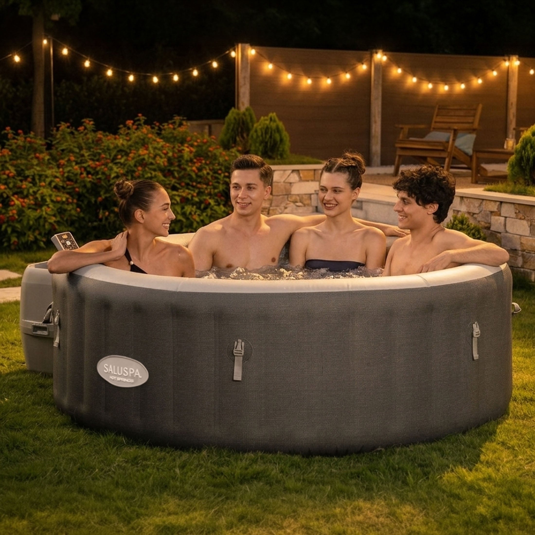 SaluSpa Hot Springs Energy-Efficient AirJet 2-4 Person Inflatable Hot Tub - Image 2